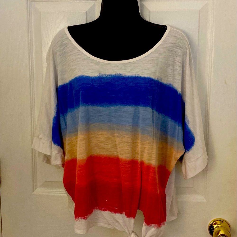 3 for $15. multicolored scoop neck blouse.